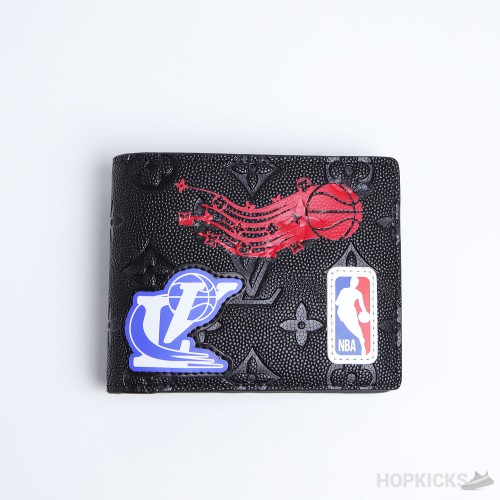 LV x NBA Hero Jacket Leather Multiple Wallet Monogram Black